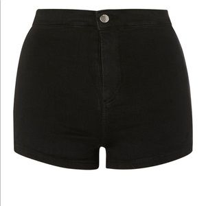 Topshop black High waisted shorts